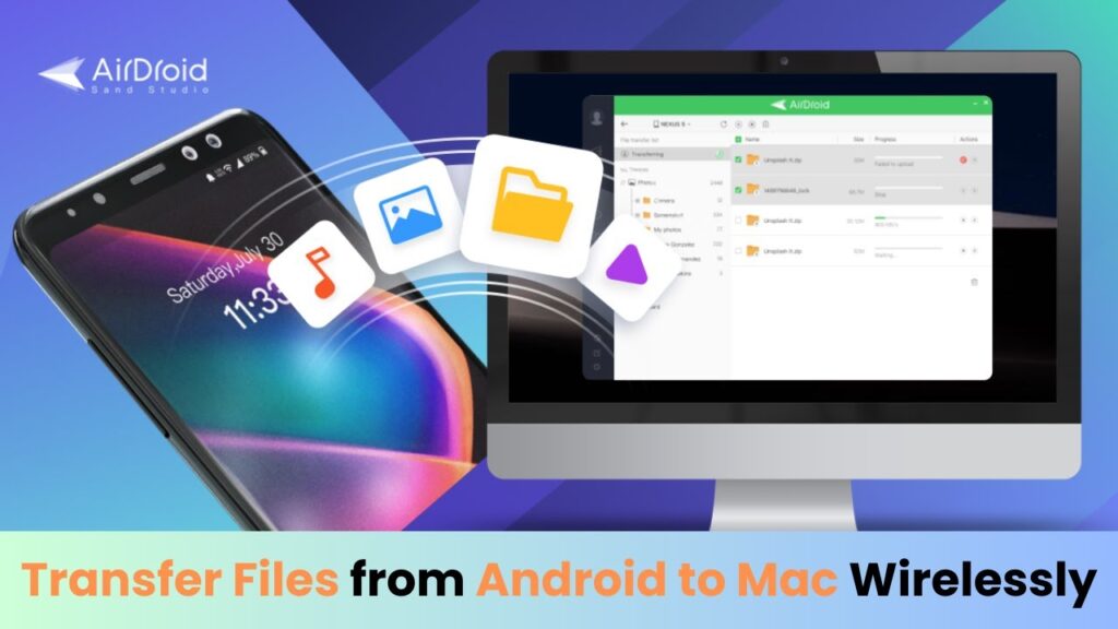Como enviar arquivos do android para o mac com o airdroid 1