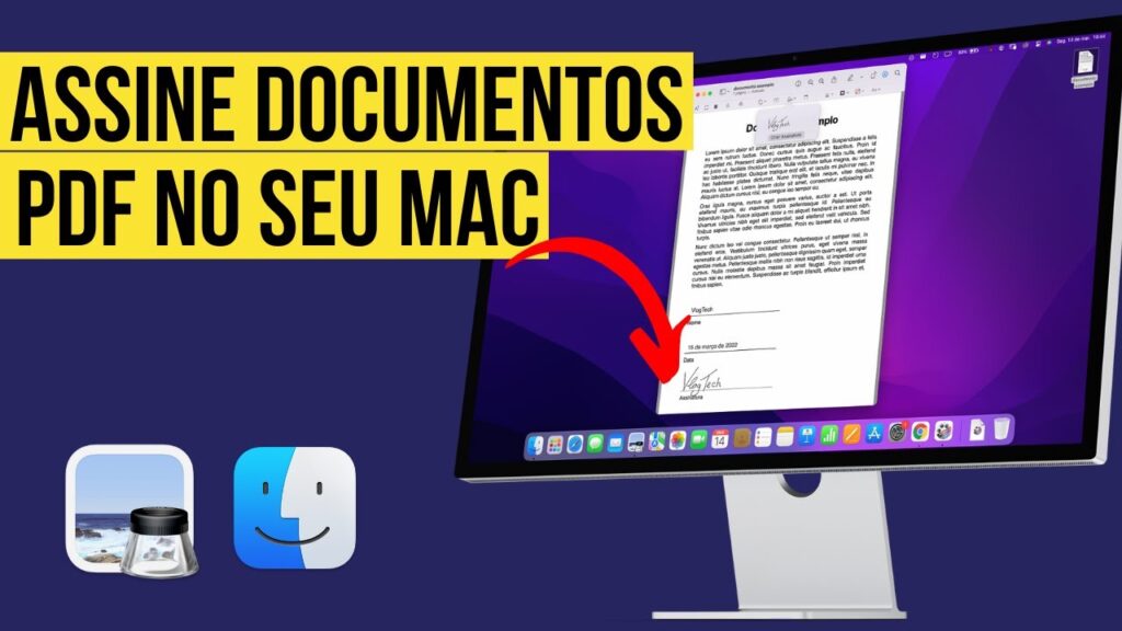 Como inserir uma assinatura em arquivos pdf usando o mac os 1