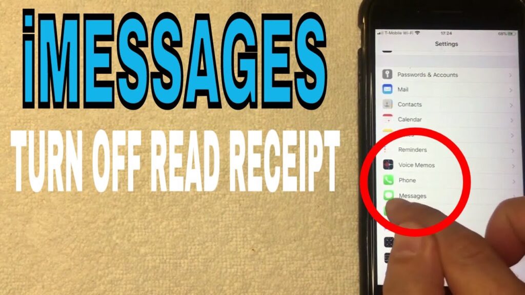 Como desativar o recibo de leitura do imessage 1