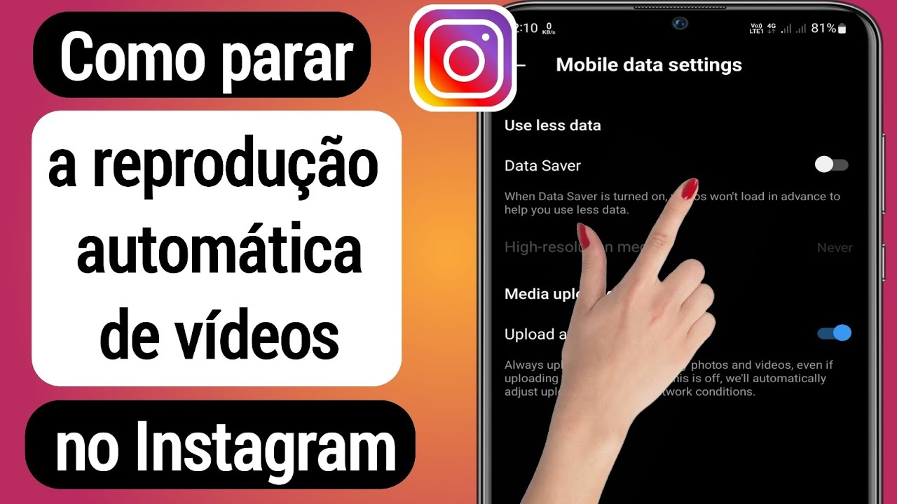 Como reproduzir videos automaticamente no feed do instagram 1