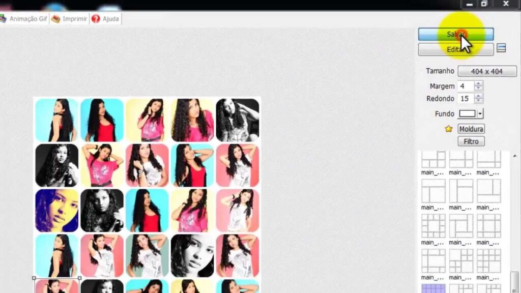 Como criar uma moldura com fotos em mosaico usando o photoscape 1