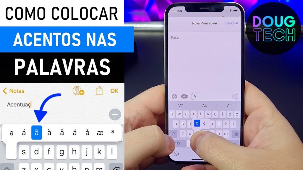 Como colocar acentos em palavras no iphone ou ipad 1