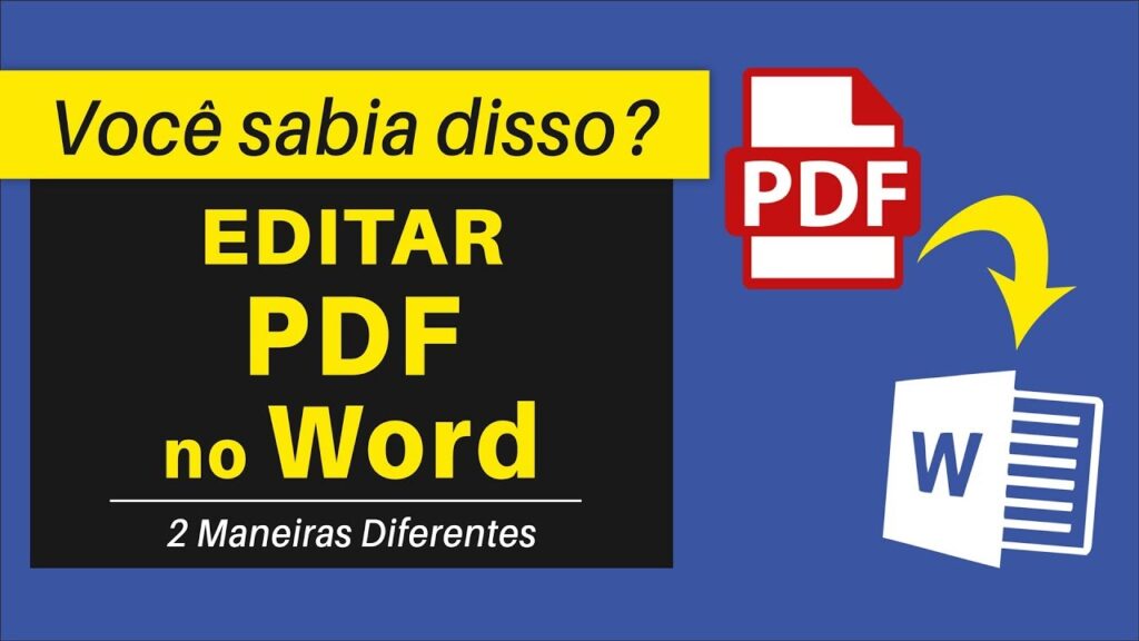 Como editar um pdf no word 1