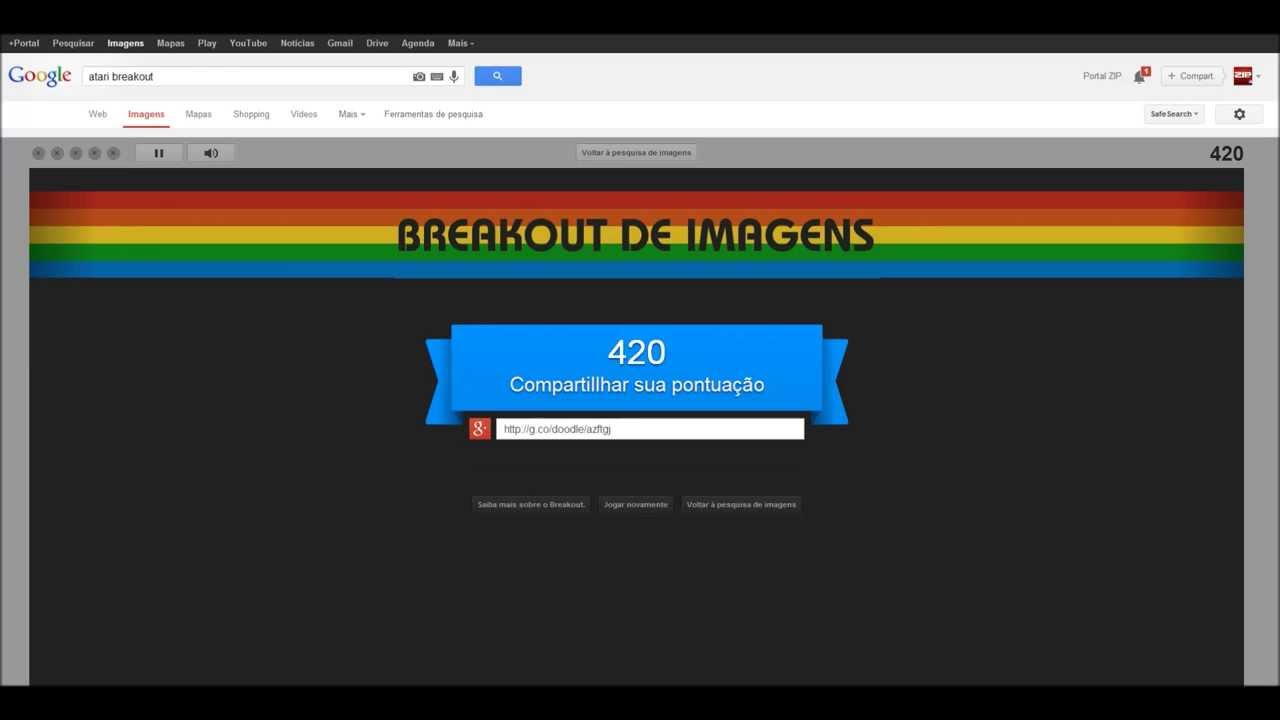 Como jogar atari breakout o popular jogo escondido no google imagens 1