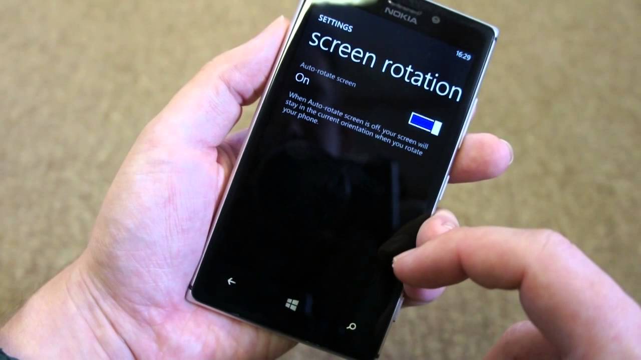 Como bloquear rotacao de tela no windows phone 1