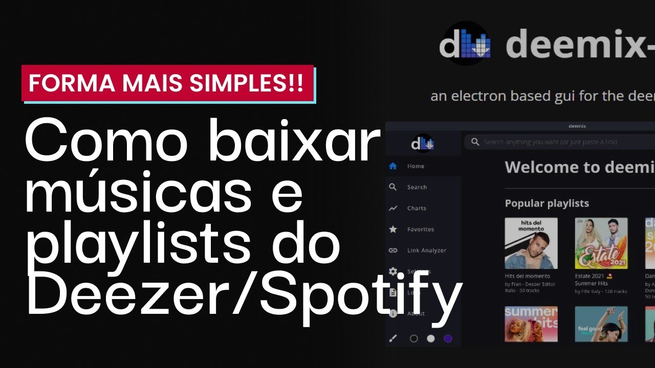 Como usar o deezer no computador criar playlists ouvir e baixar musicas 1