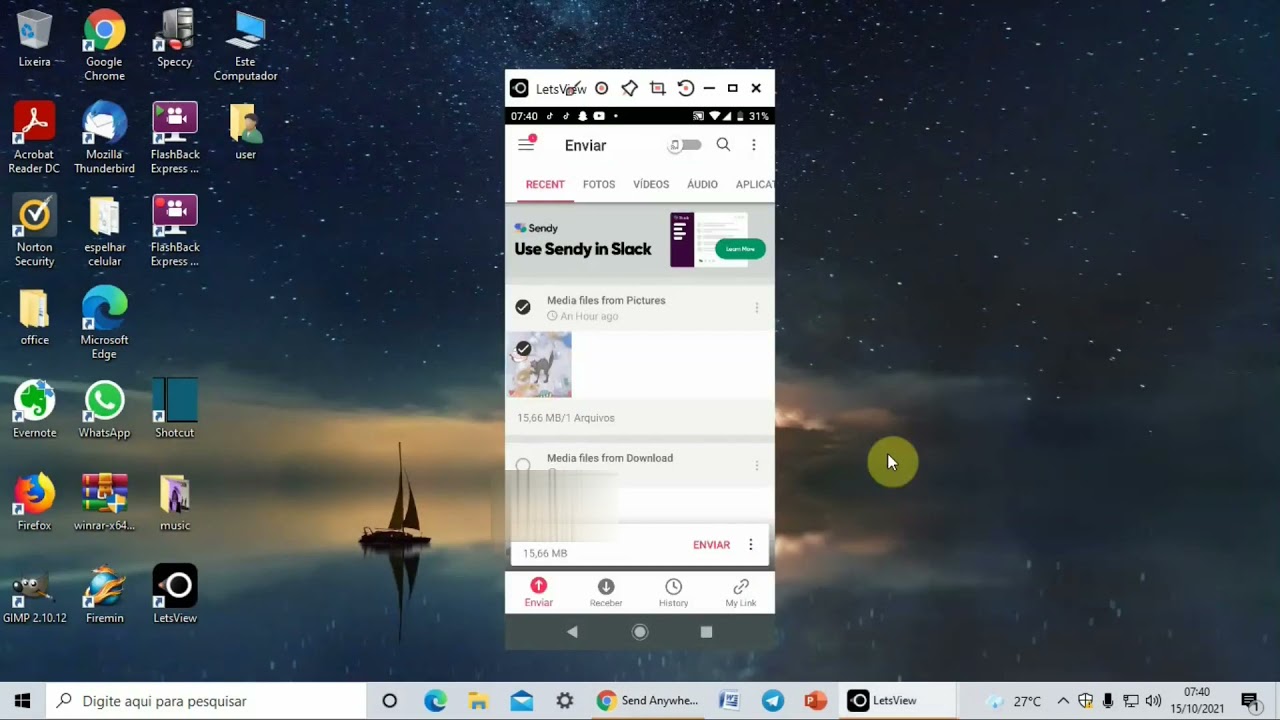 Como enviar e receber arquivos no computador com o send anywhere 1