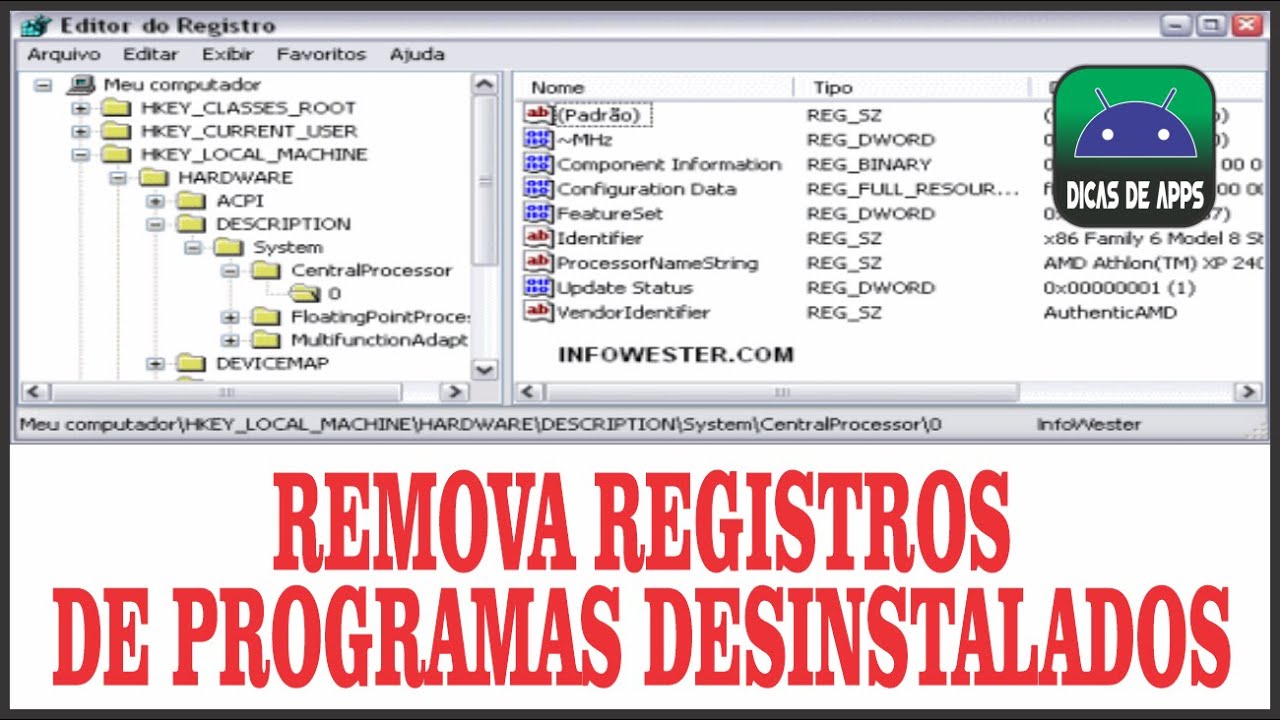 Como restaurar configuracao padrao do registro apagados pelo ccleaner 1