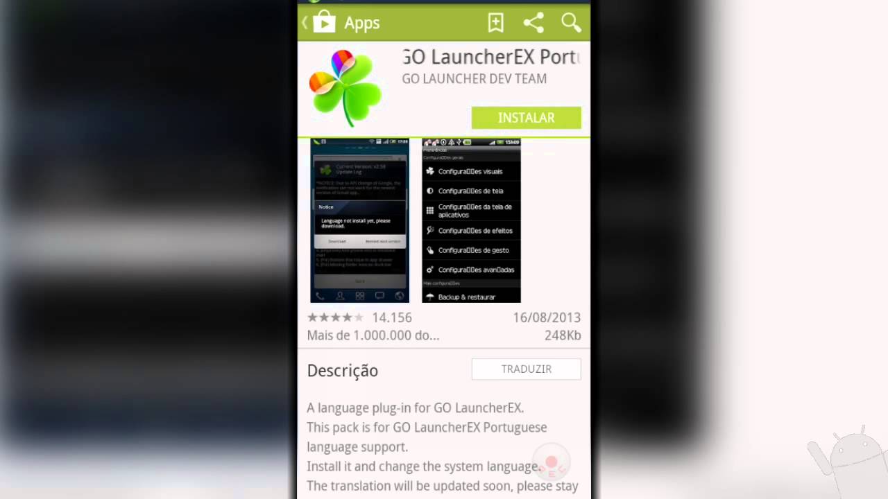 Como personalizar o android com o go launcher ex 1