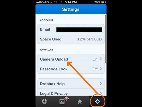 Como desativar o upload automatico de fotos no dropbox para ios 1