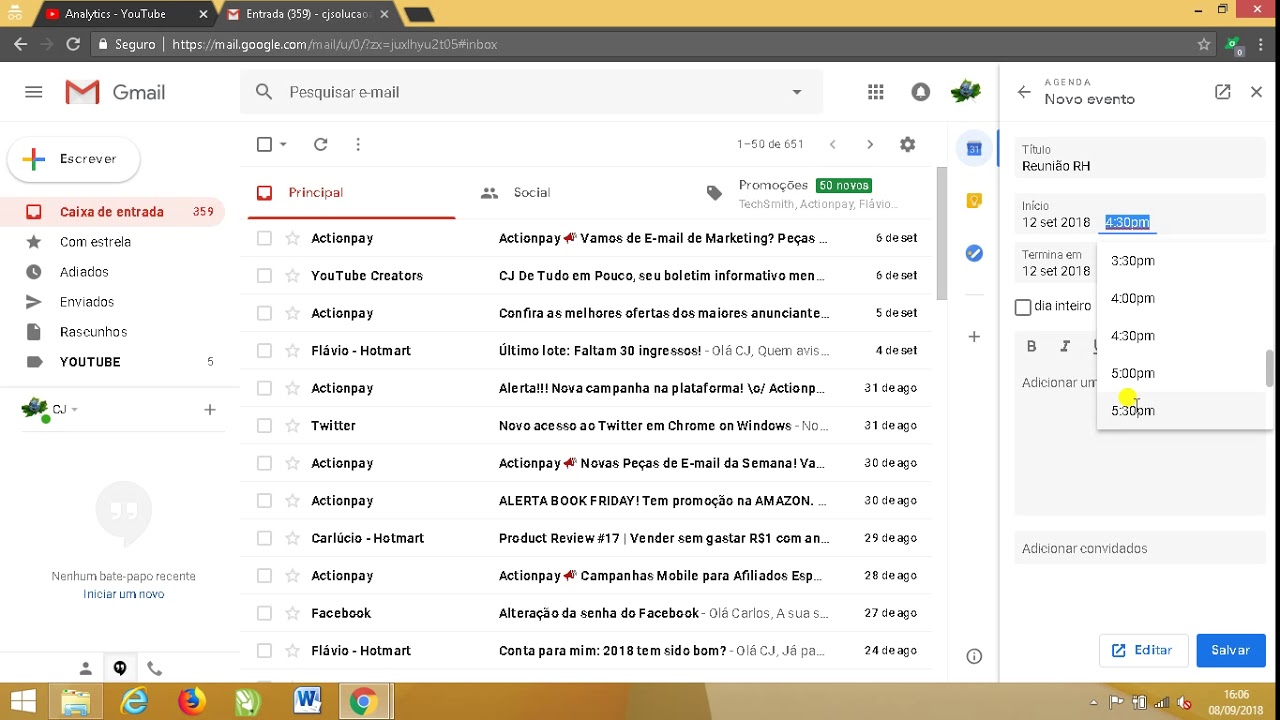 Como marcar reunioes e enviar convite de evento por e mail no gmail 3