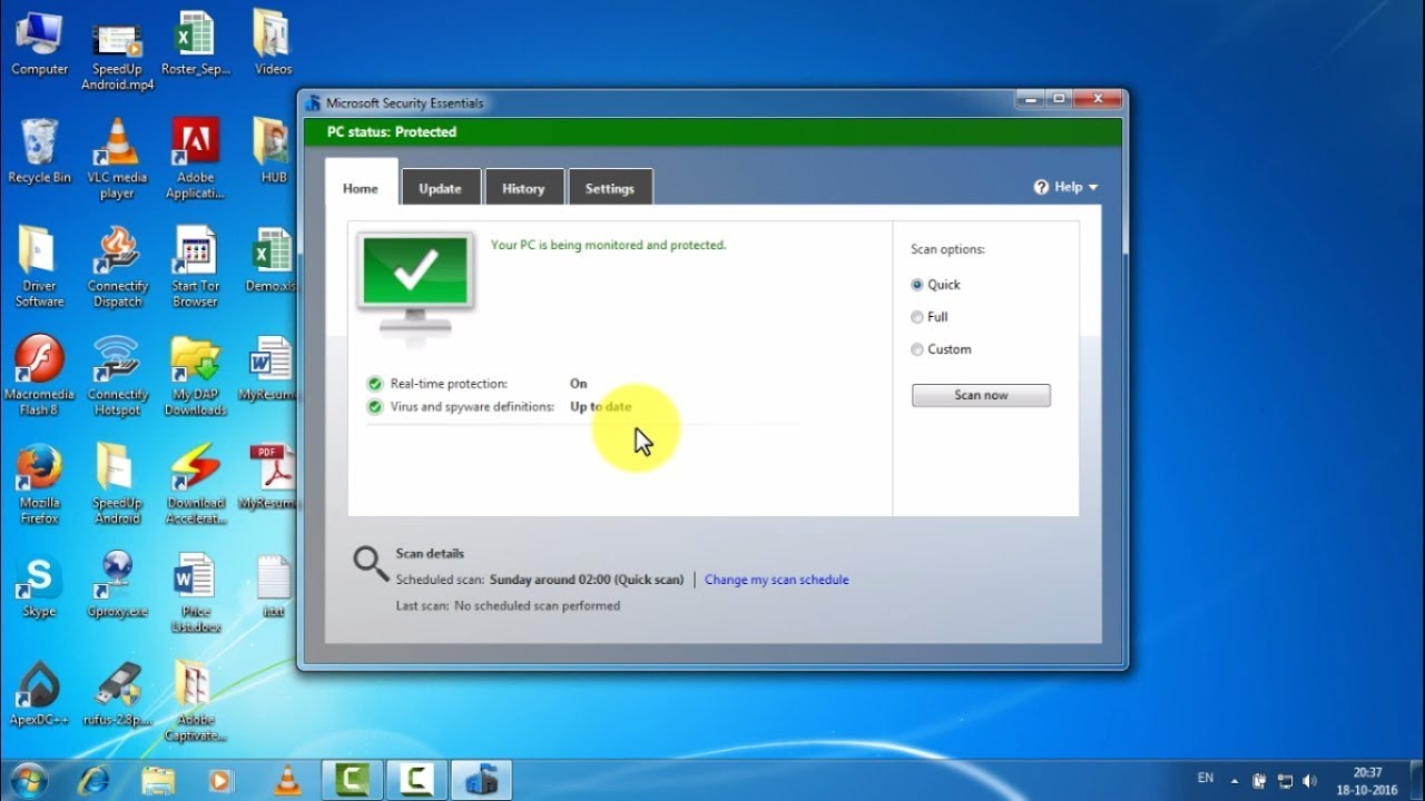 Como atualizar o microsoft security essentials em um pc offline 1