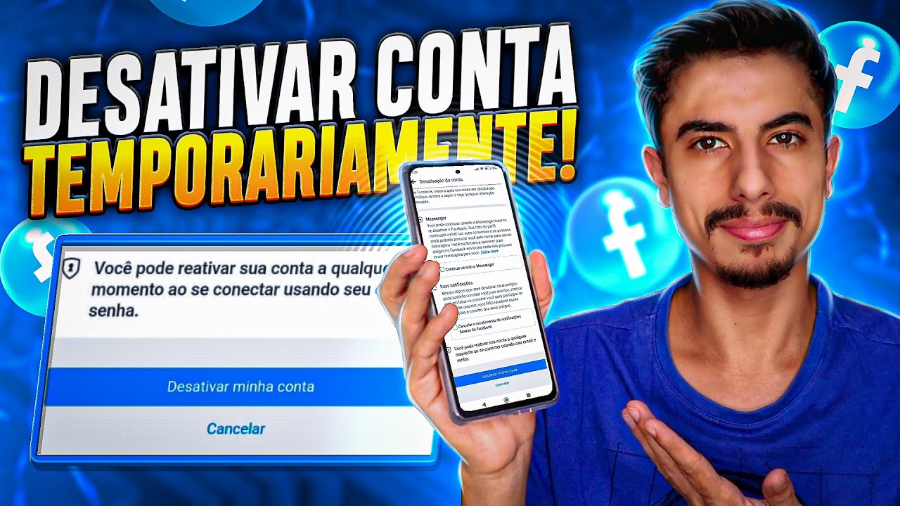 Como desativar temporariamente um perfil de usuario no facebook 1