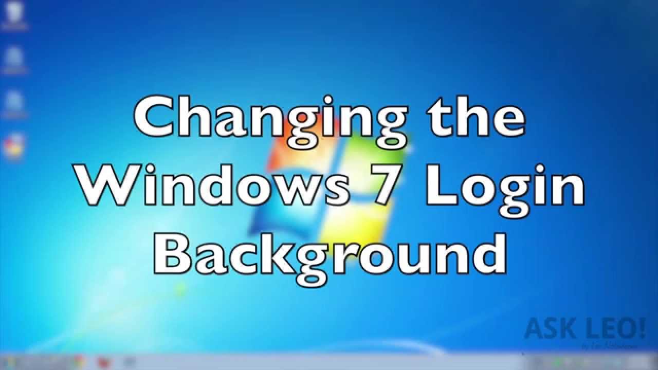 Como remover o plano de fundo oem da tela de login do windows 7 11