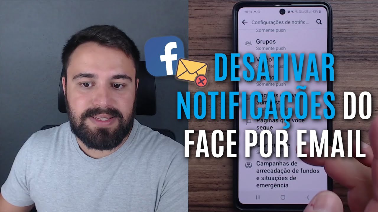 Como desativar notificacoes que o facebook envia por e mail 1