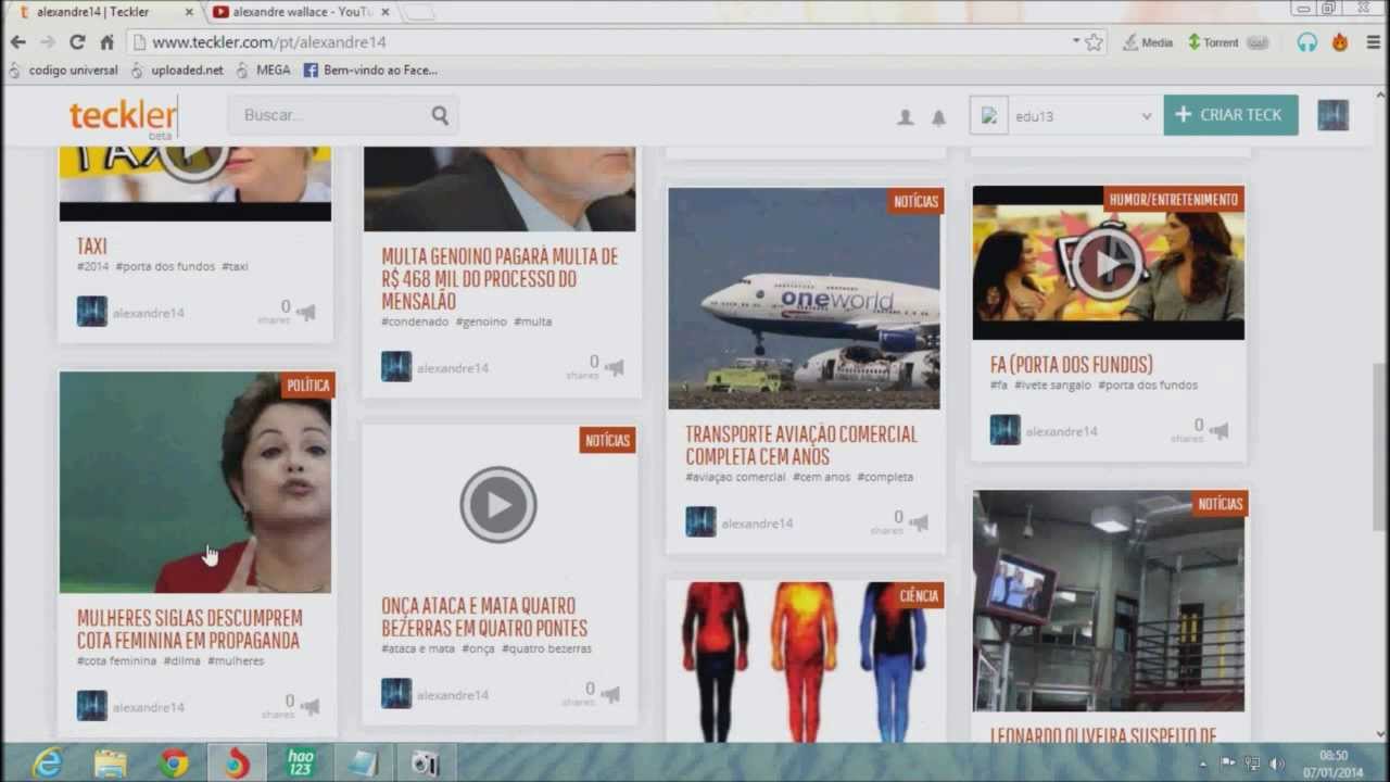Como usar o teckler e ganhar dinheiro com postagens 1