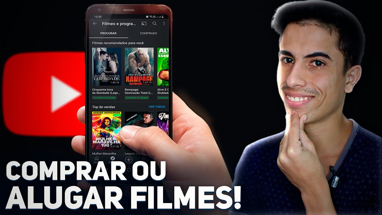 Como alugar ou comprar filmes e programas de tv no youtube 1