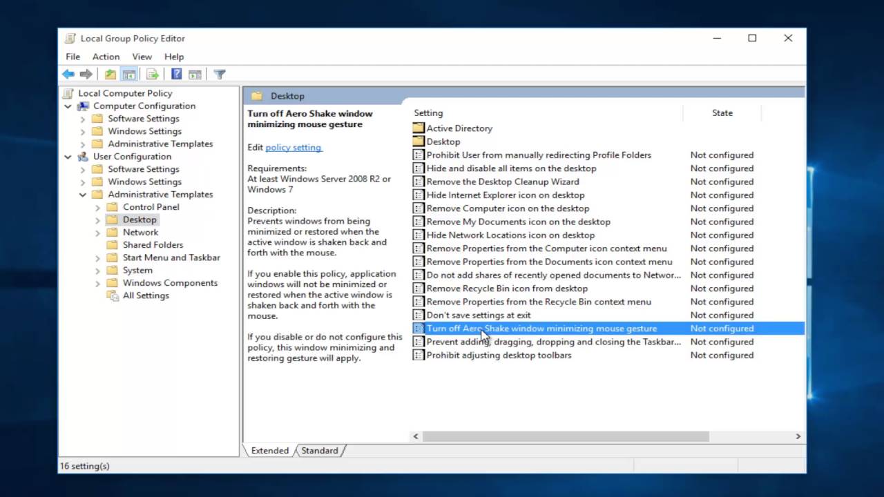 Como desativar o aero shake no windows 7 e 8 1