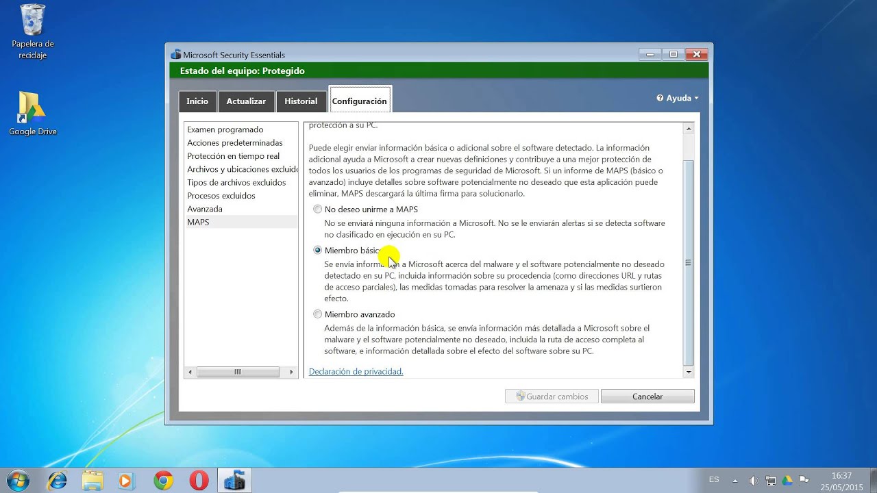 Como usar o microsoft security essentials 1