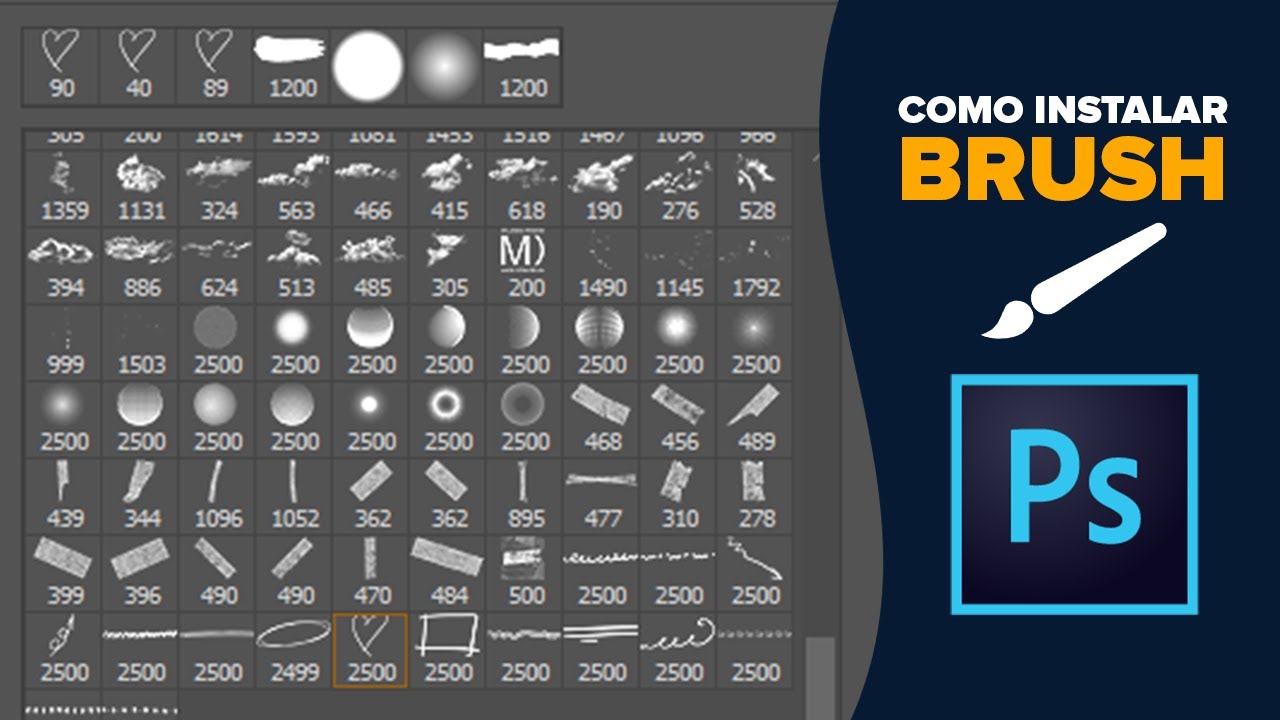Como adicionar novos brushes pinceis no photoshop 1