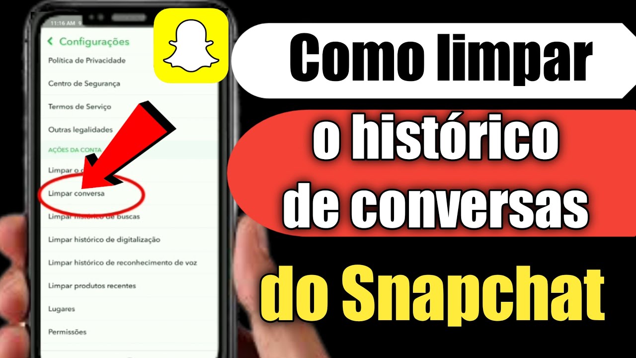 Como apagar o historico do snapchat 1