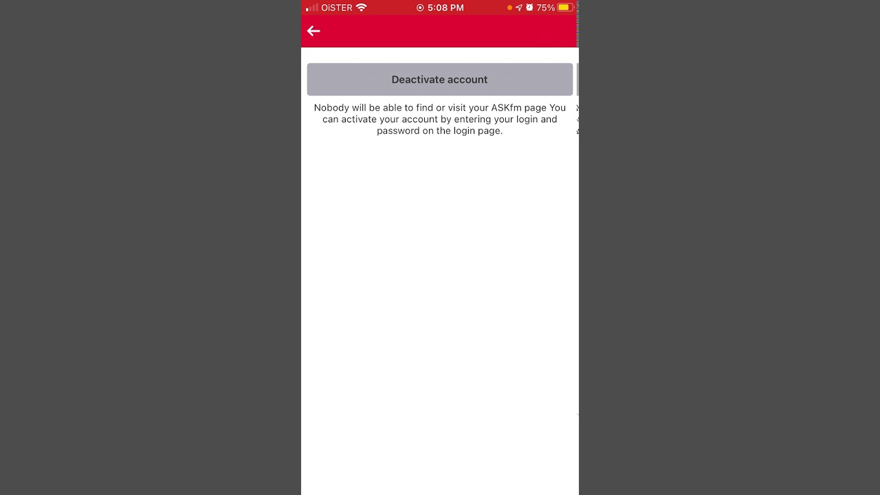 Como deletar uma conta no askfm 1