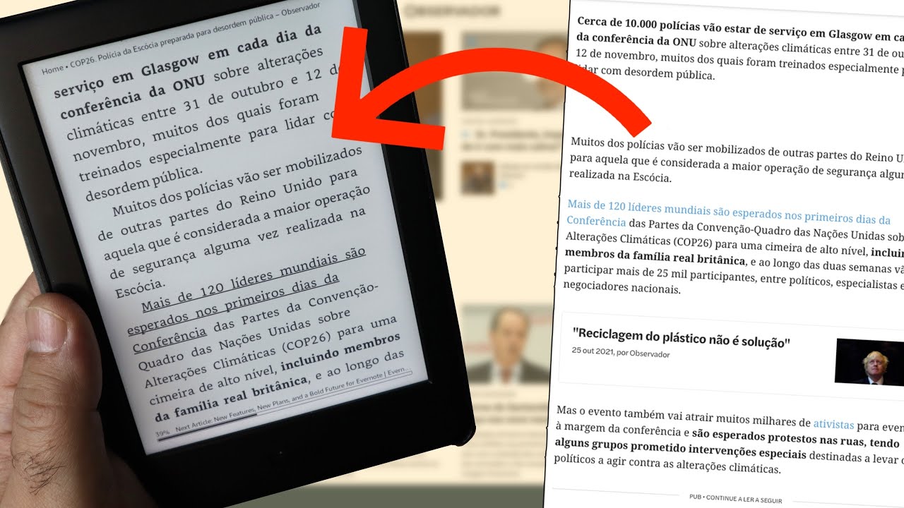 Como enviar artigos do instapaper para o kindle 1