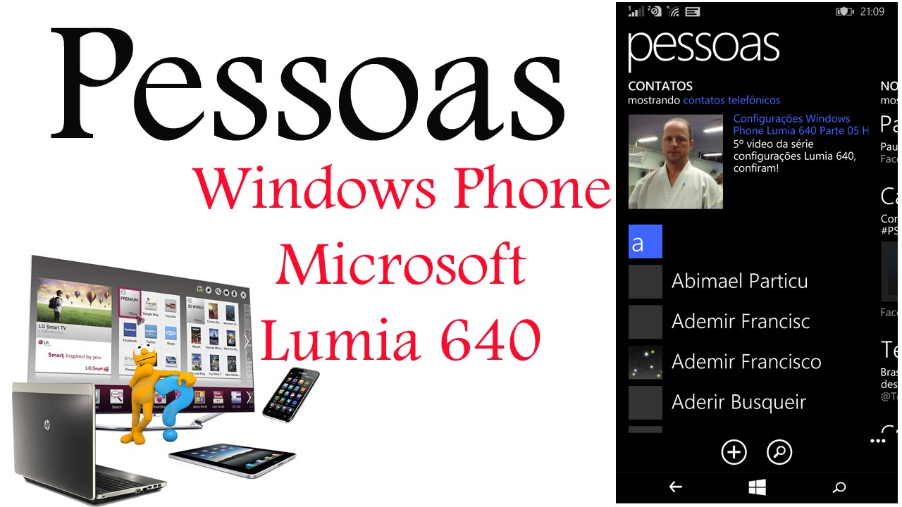 Como adicionar e organizar contatos no windows phone 1
