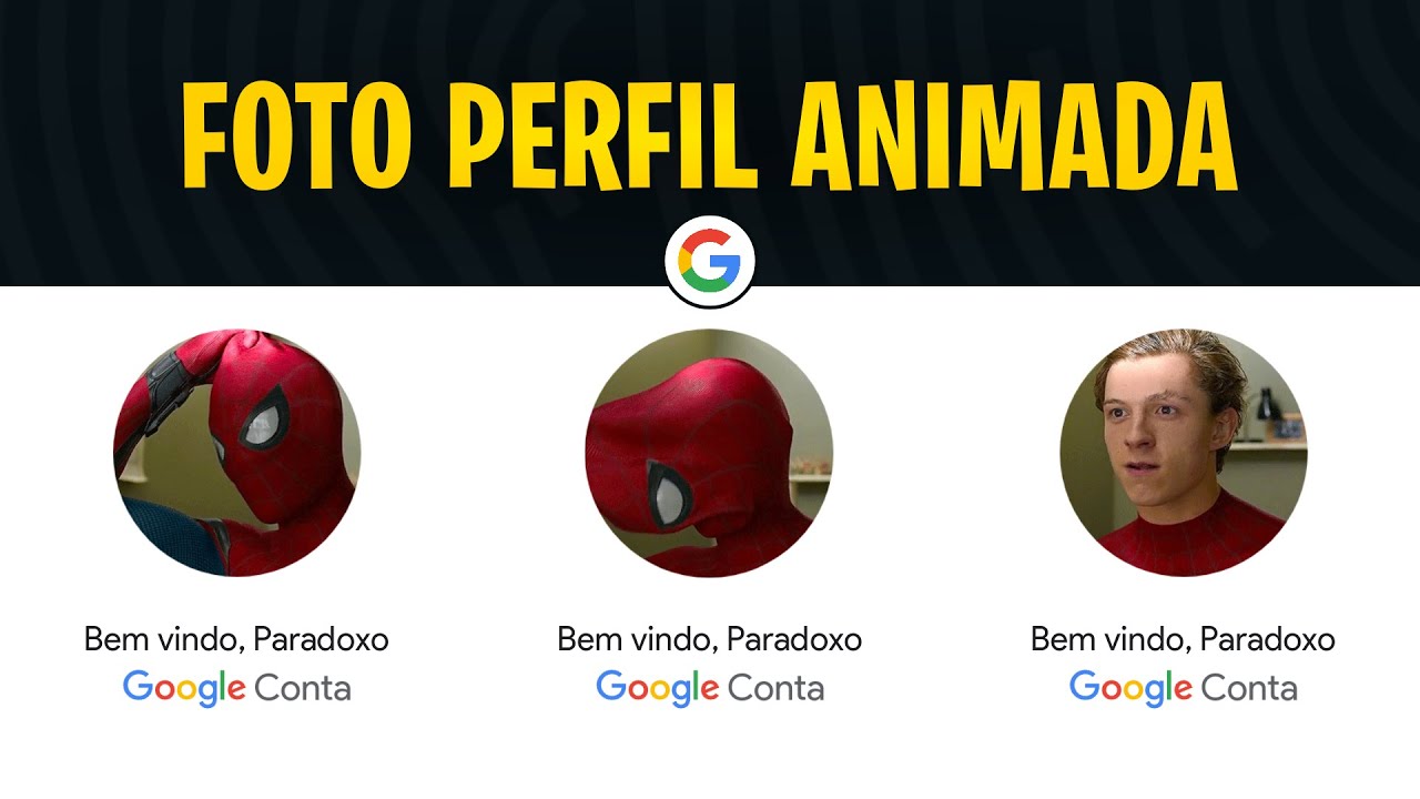 Como mudar foto do perfil do google para gif animado 1