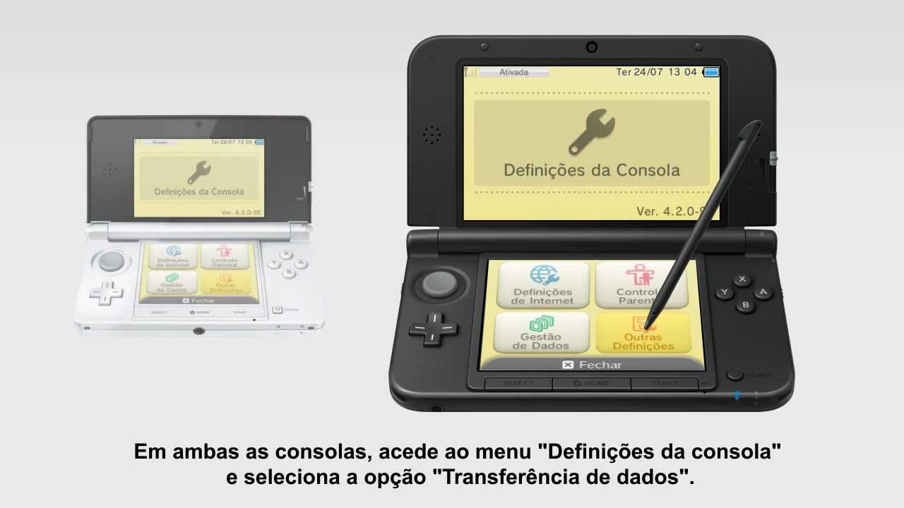 Como transferir seus dados e jogos do nintendo 3ds para o 3ds xl 1