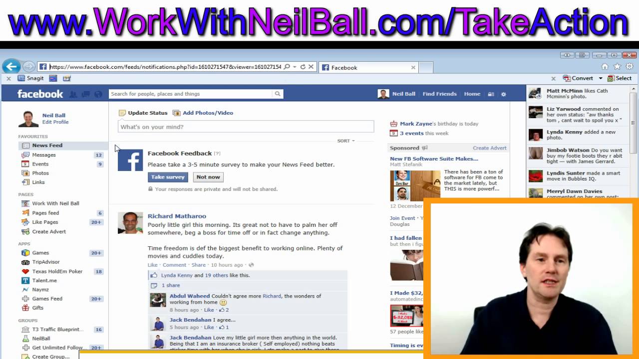 Como criar um feed rss para notificacoes do facebook 1