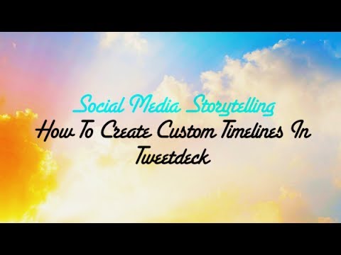 Como criar uma timeline de twitter personalizada com o tweetdeck 1
