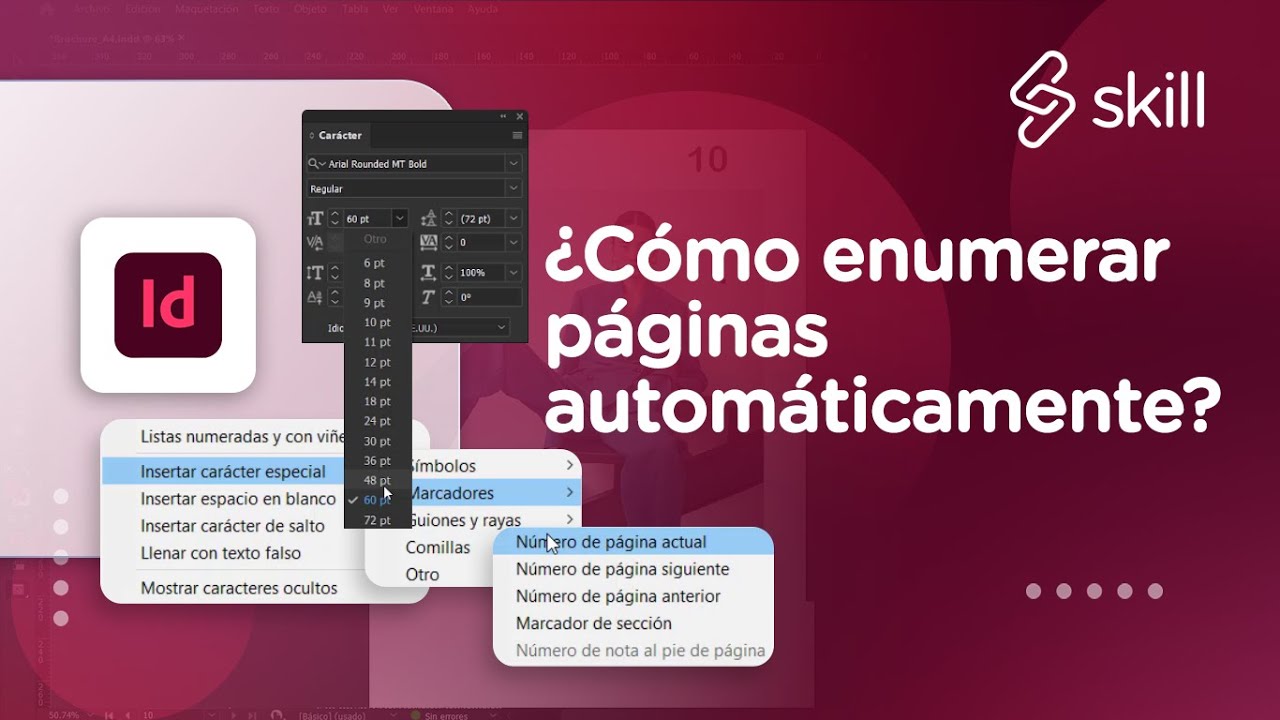 Como numerar paginas no indesign 1