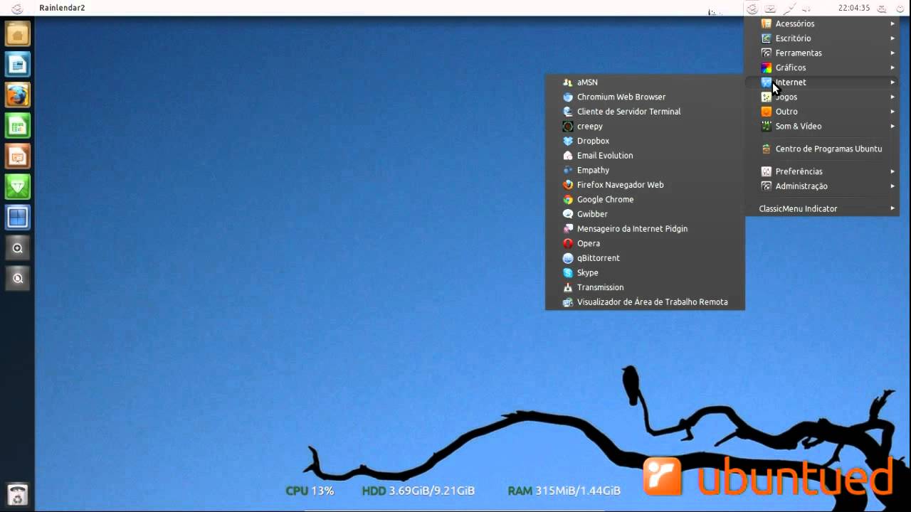 Como colocar o menu classico do ubuntu no unity 1