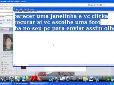 Como enviar fotos na pagina de recados do orkut 1