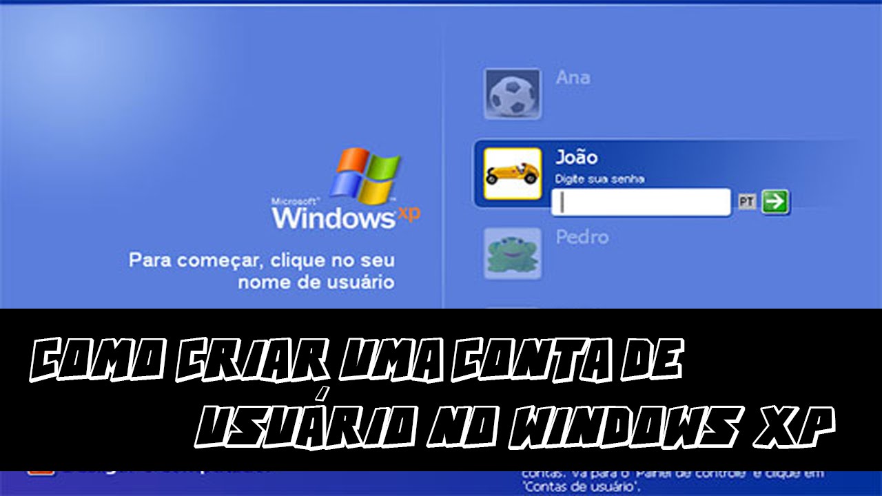 Como criar e configurar uma conta de usuario no windows xp 1