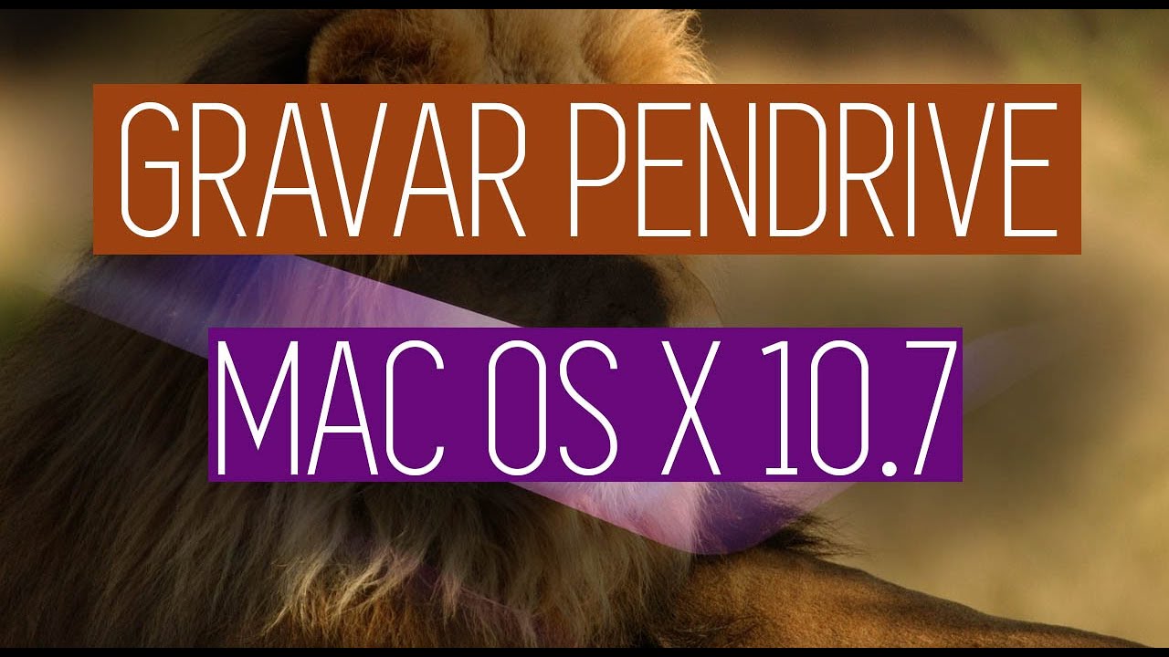 Como gravar o mac os x lion em um dvd ou pen drive 1