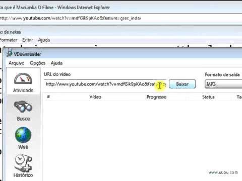 Como baixar videos do youtube usando o vdownloader 5