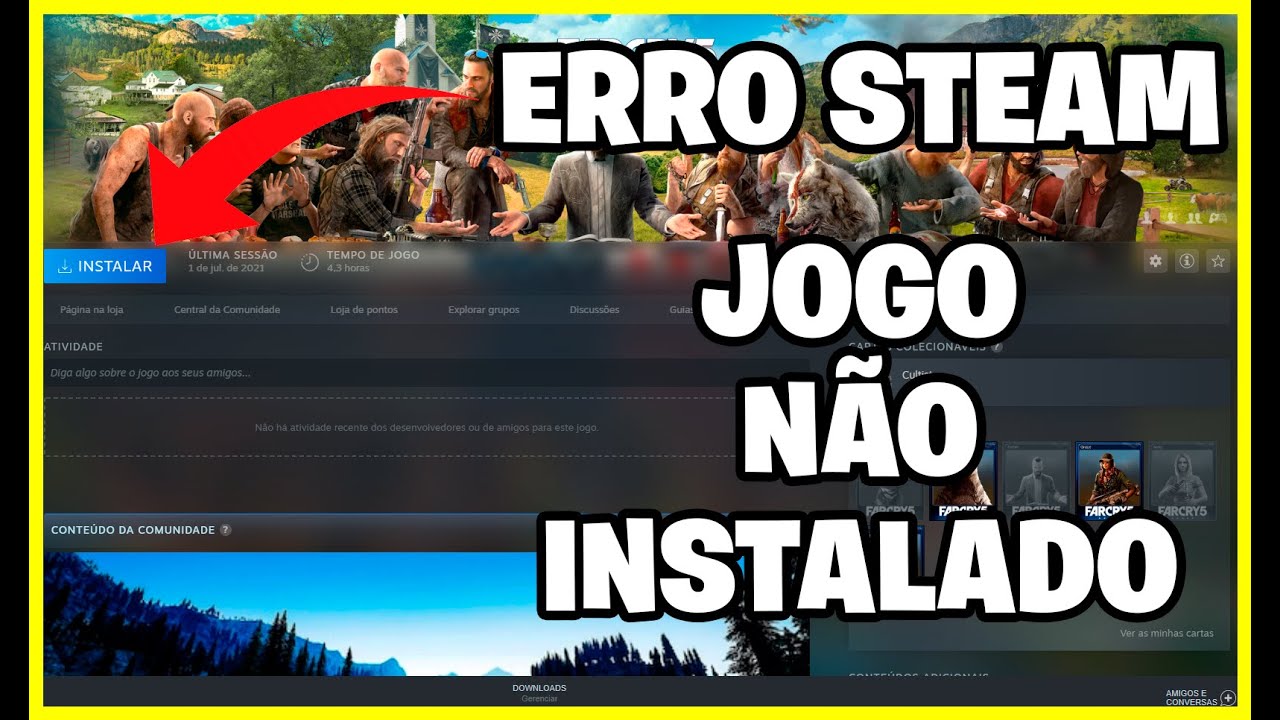 Como solucionar problemas com jogos instalados no steam 1
