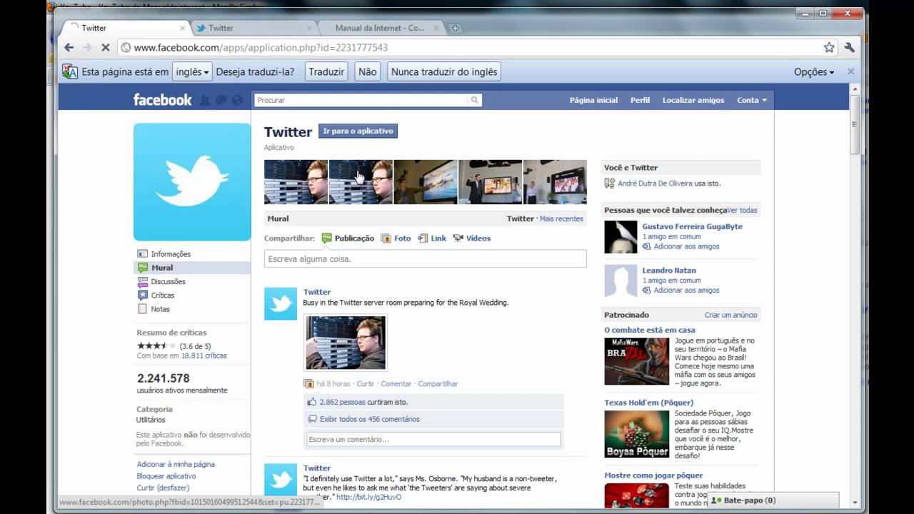 Como integrar seu twitter com o facebook 1