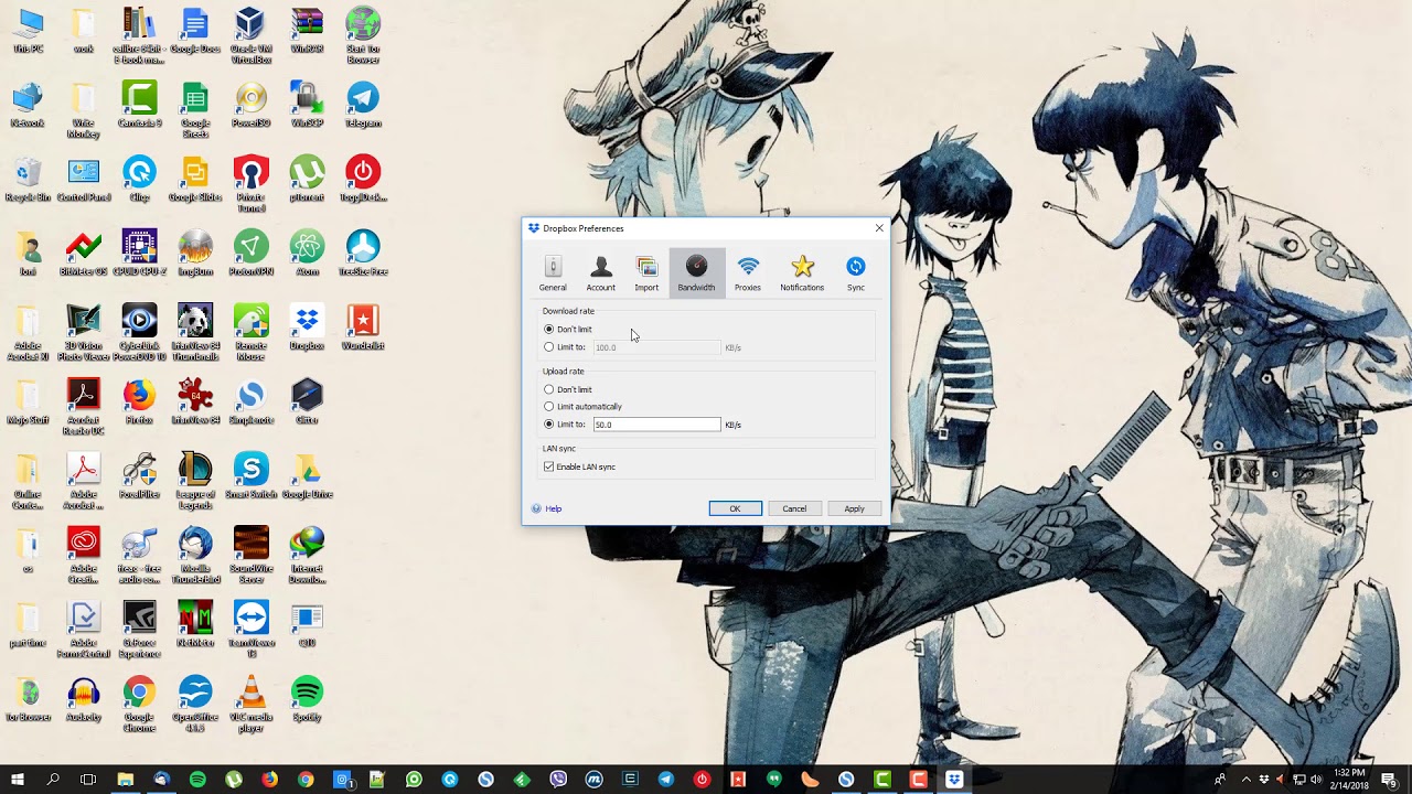 Como limitar velocidade de download e upload do dropbox 1