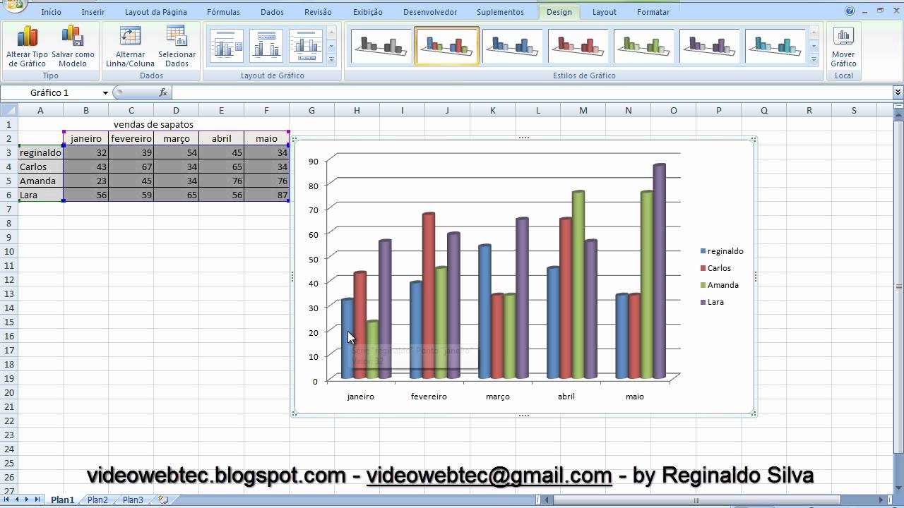 Como criar graficos usando o microsoft excel 2007 9