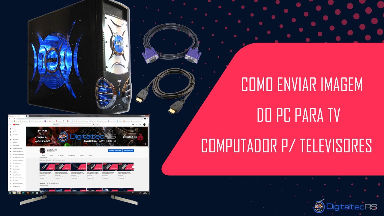 Como conectar o pc na entrada hdmi da tv 1