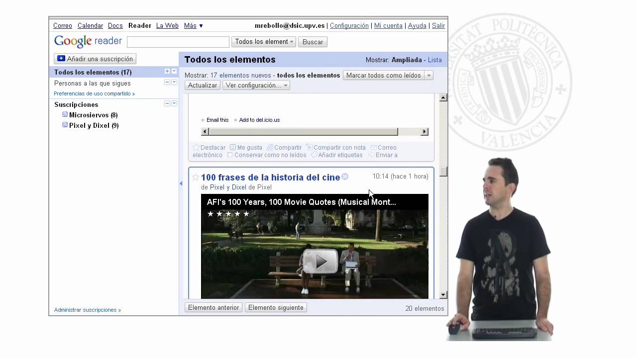 Como usar o google reader 1