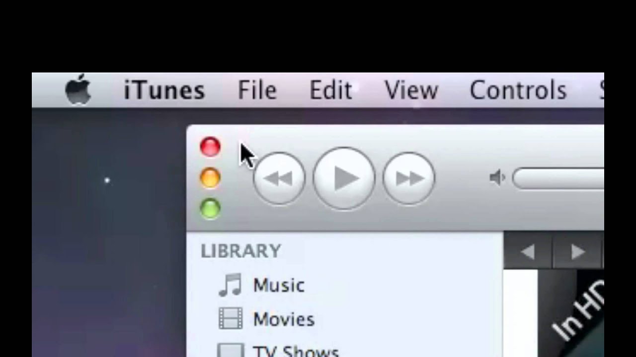 Como mudar os controles de janela do itunes 10 para horizontal 1