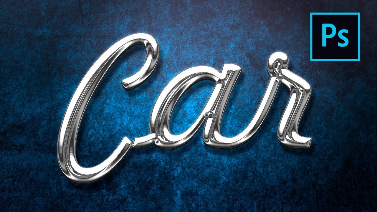 Como criar o efeito cromado em textos no photoshop 1