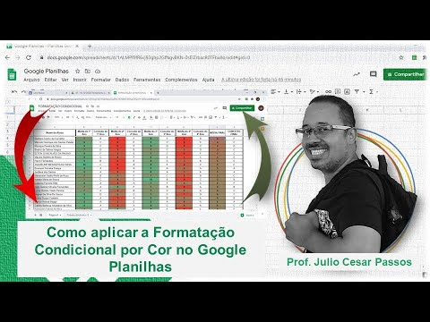 Como configurar mudancas de cores automaticas nas planilhas do google docs 1