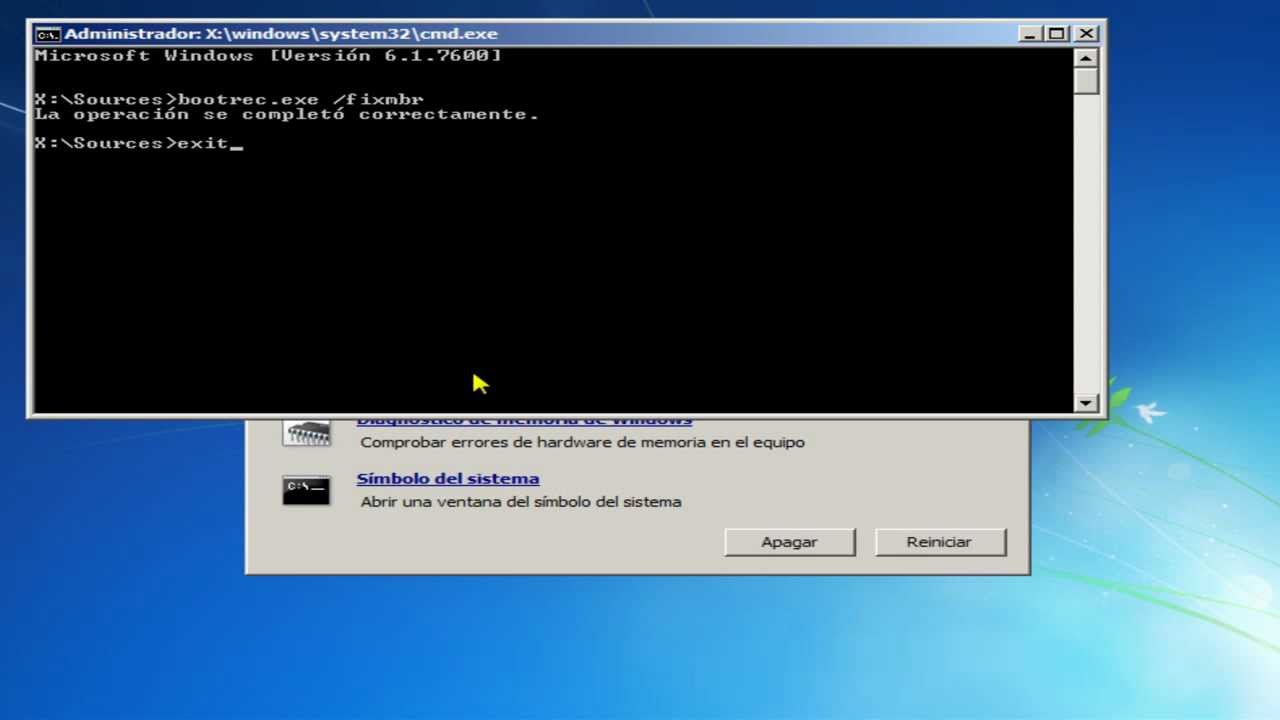 Como reparar o master boot record mbr no windows 7 1