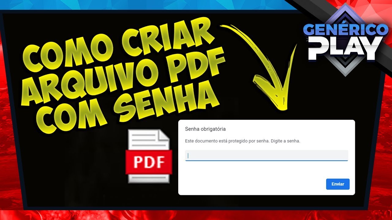 Como criar arquivos pdf com senha 1
