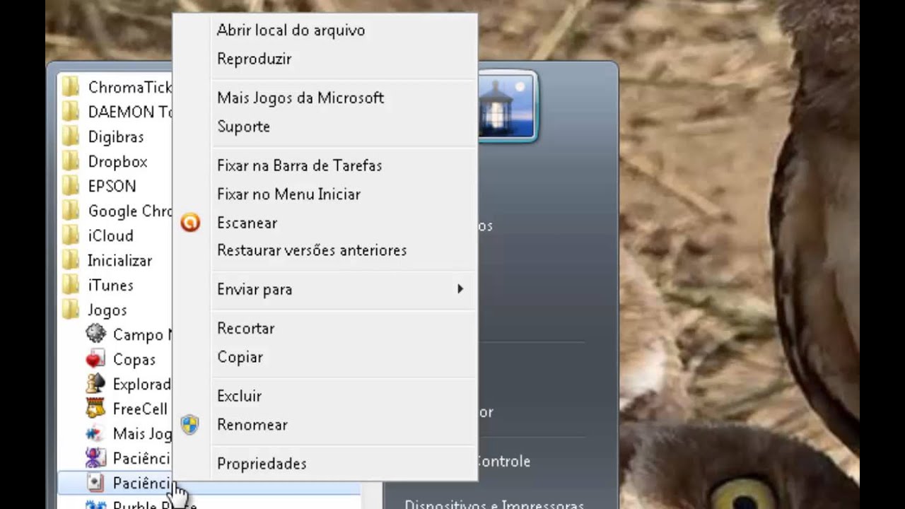 Como fixar pastas e arquivos no menu iniciar do windows 7 1